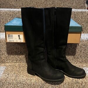 Clarks Black Heeled Boots